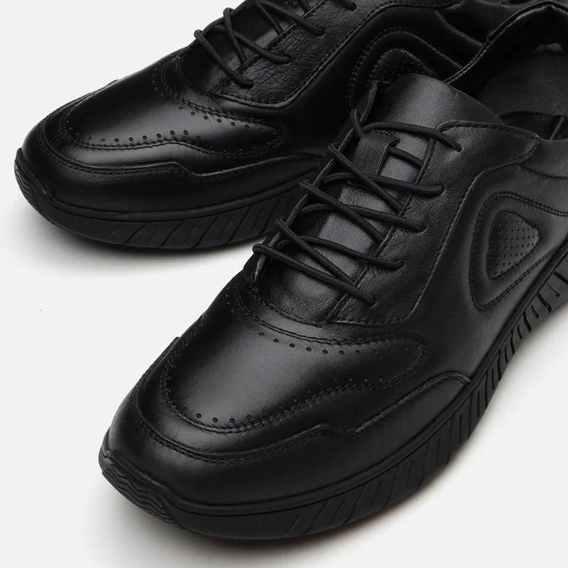 Hotiç 02AYH295650A100 GENUINE Leather Black Men's Sports Shoes