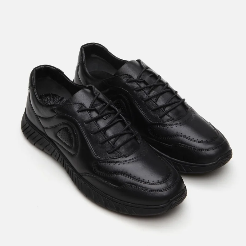 Hotiç 02AYH295650A100 GENUINE Leather Black Men's Sports Shoes
