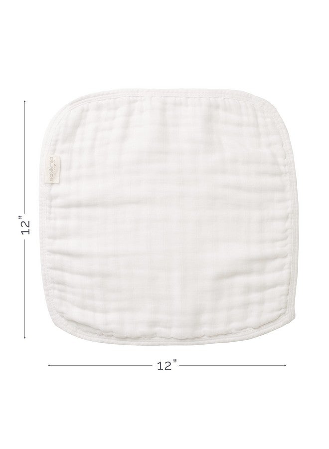 Natemia Muslin Baby Washcloths for Newborn - Premium Wash Cloths for Babies, Super Absorbent and Ultra Soft Rayon Made from Bamboo, 6 Layer Baby Girl and Baby Boy Washcloths, 5 Piece Set - Image 1