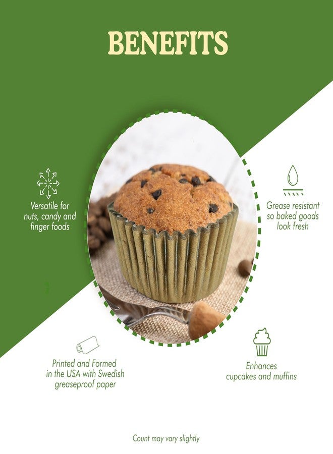 Regency Wraps Greaseproof Professional Grade Baking Cups, Pack of 40, Standard Liners, Gold Matte, for Cupcakes, Muffins, Candy, Non Stick - Image 4