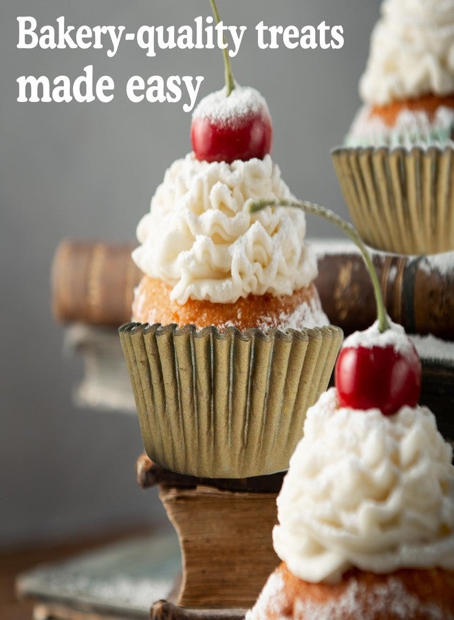 Regency Wraps Greaseproof Professional Grade Baking Cups, Pack of 40, Standard Liners, Gold Matte, for Cupcakes, Muffins, Candy, Non Stick - Image 5