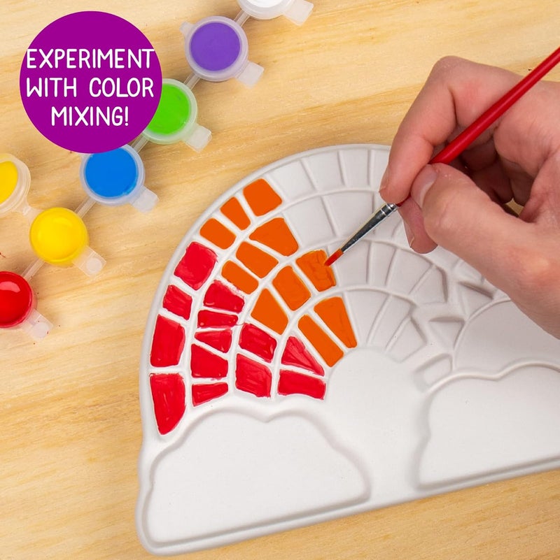 Creative Roots Paint Your Own Rainbow Stepping Stone Craft Kits for Kids, Ceramics to Paint, Ages 6+ - Image 4