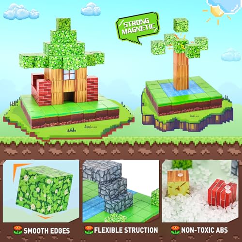 civan Magnetic Blocks Magnetic Tiles Building Blocks Boys Toys Age 46 68 Kids Stem Montessori Sensory Game Toy Birthday Easter Gifts for Boys Girls 3 63pcs - Image 5