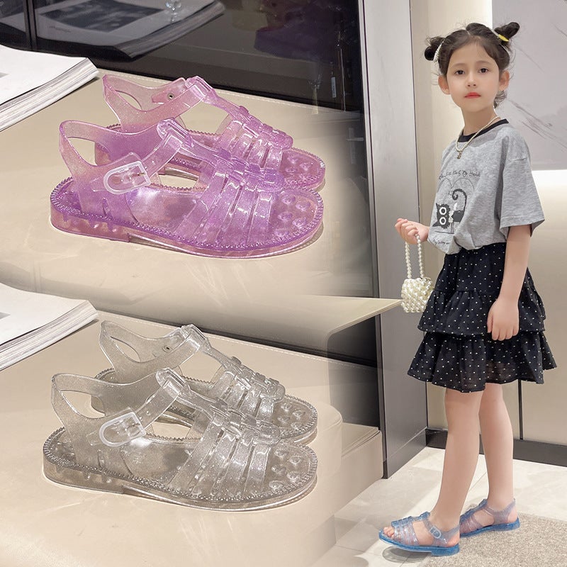 New Cute Children'S Garden Shoes Summer Outdoor Sandals Pvc Solid Color Princess Bird Nest Shoes Non-Slip Slippers - Image 4