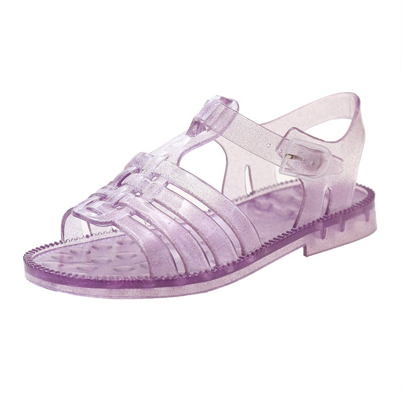 New Cute Children'S Garden Shoes Summer Outdoor Sandals Pvc Solid Color Princess Bird Nest Shoes Non-Slip Slippers - Image 1