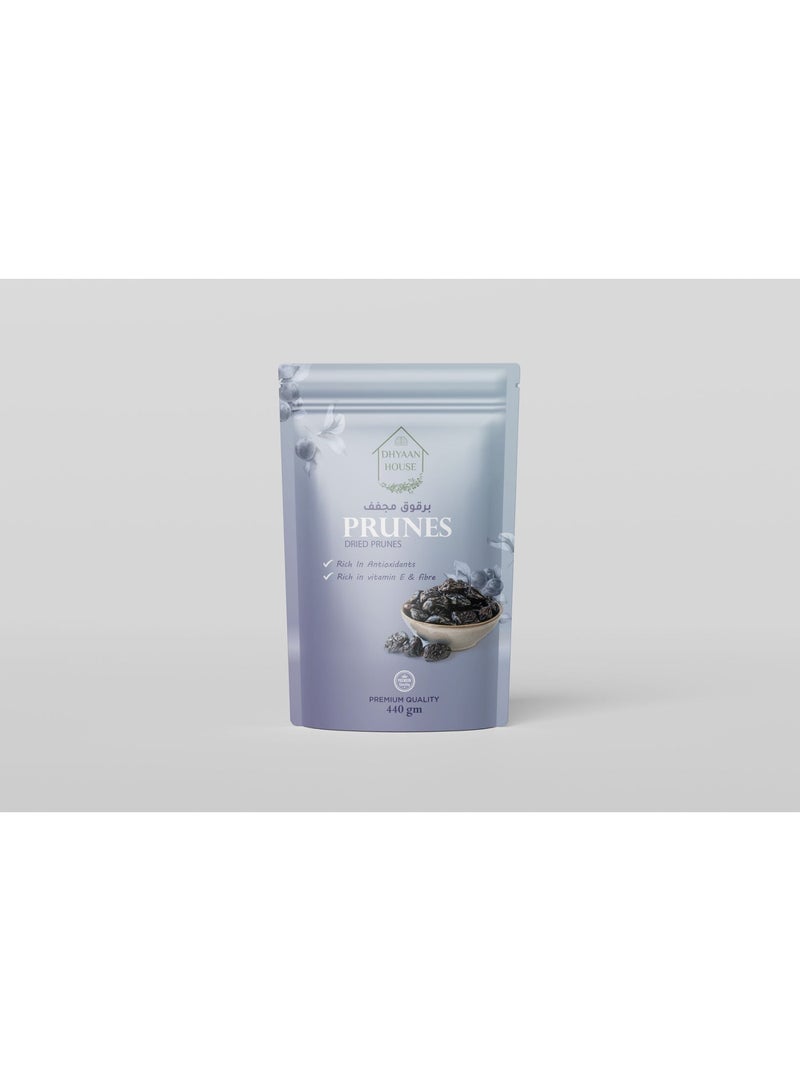 Dhyaan House Dried Prunes  - 440 gm - Image 1