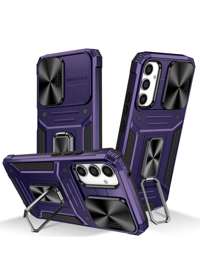 اس-توب جراب لهاتف Samsung Galaxy A34 5G Camshield Robot TPU Hybrid PC Phone Case - Image 1