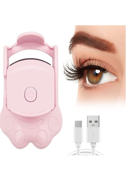 Heated Eyelash Curlers,Rechargeable Eyelash Curlers,Heated Lash Curler,Electric Eyelash Curler,Handheld Eyelash Heated Curler with Quick Pre-Heat,2 Heating Modes with Sensing Heating Silicone Pad