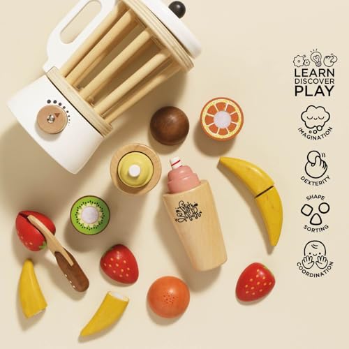 Le Toy Van Blender & Wooden Fruit Set Premium Wooden Toys for Kids Ages 3 Years & Up - Le Toy Van - Image 3