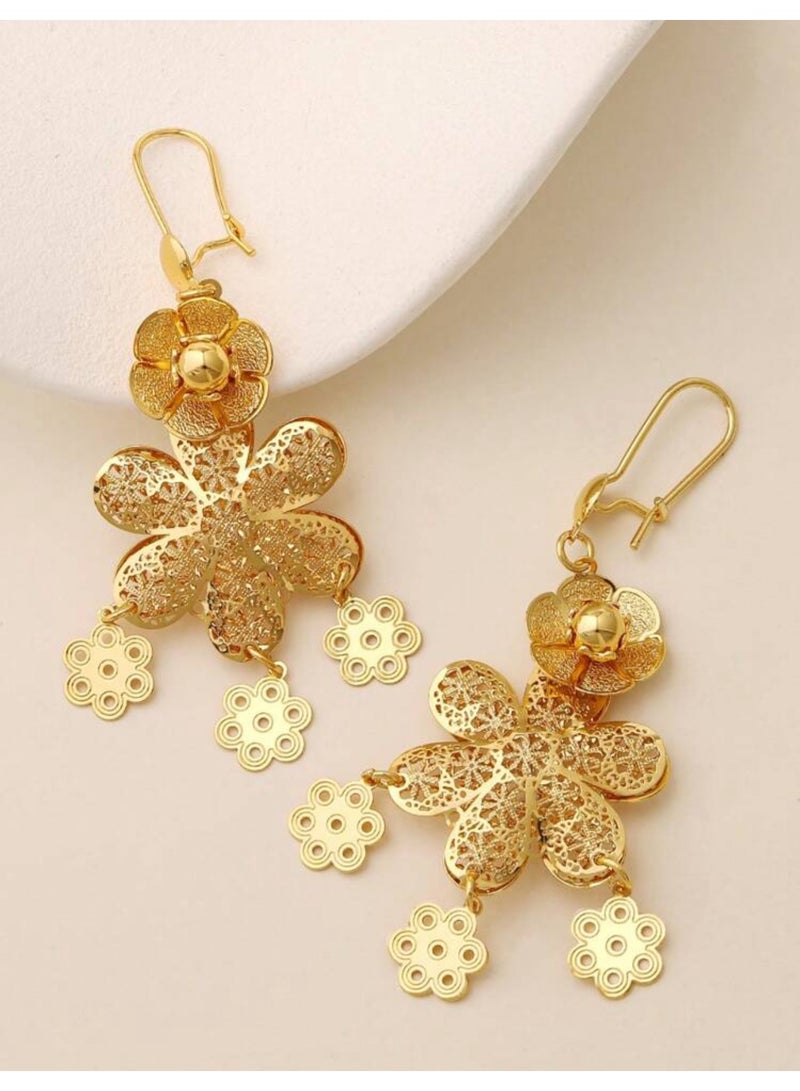 GOLDMAX Elegant 21k Gold Plated Earrings For Women - Image 2