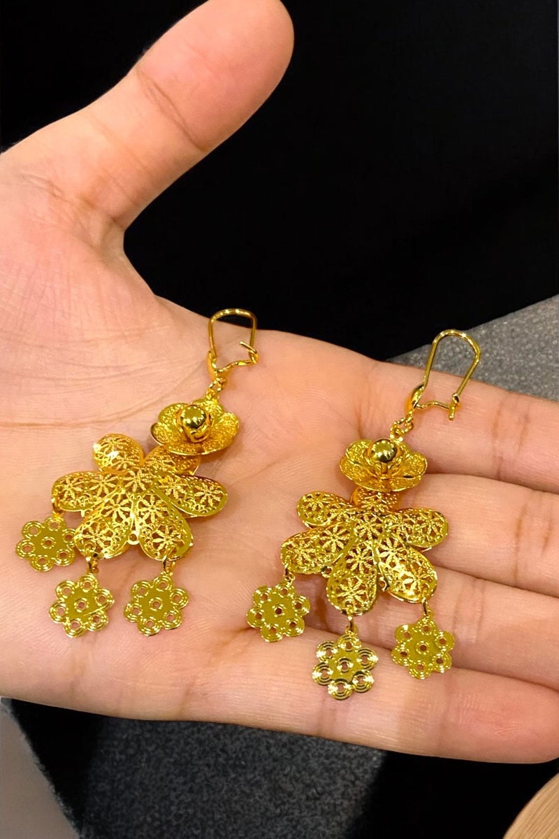 GOLDMAX Elegant 21k Gold Plated Earrings For Women - Image 1