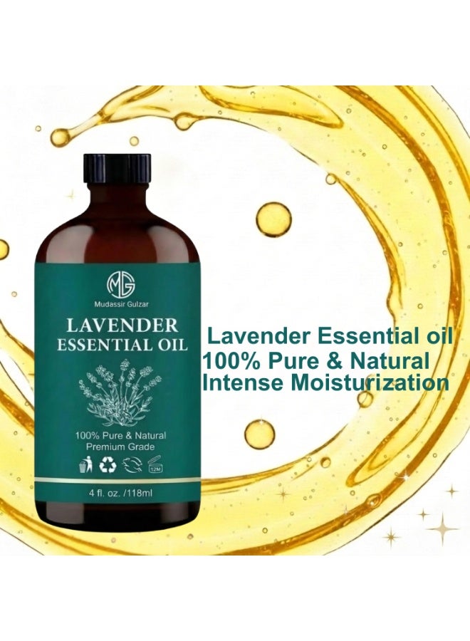 Mudassir Gulzar Cold Pressed Lavender Essential Oil 118ml, Lavender Oil for Humidifier, 100% Organic Lavender Oil for Diffuser, Aromatherapy, Skin Care & face - Image 5