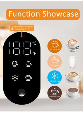 Electric Milk Frother Steamer Milk Foamer 5 in 1 Multifunctional Hot Cold Milk Foam Maker 400W Automatic Quiet Milk Warmer Latte Cappuccinos Hot Chocolate - view 2