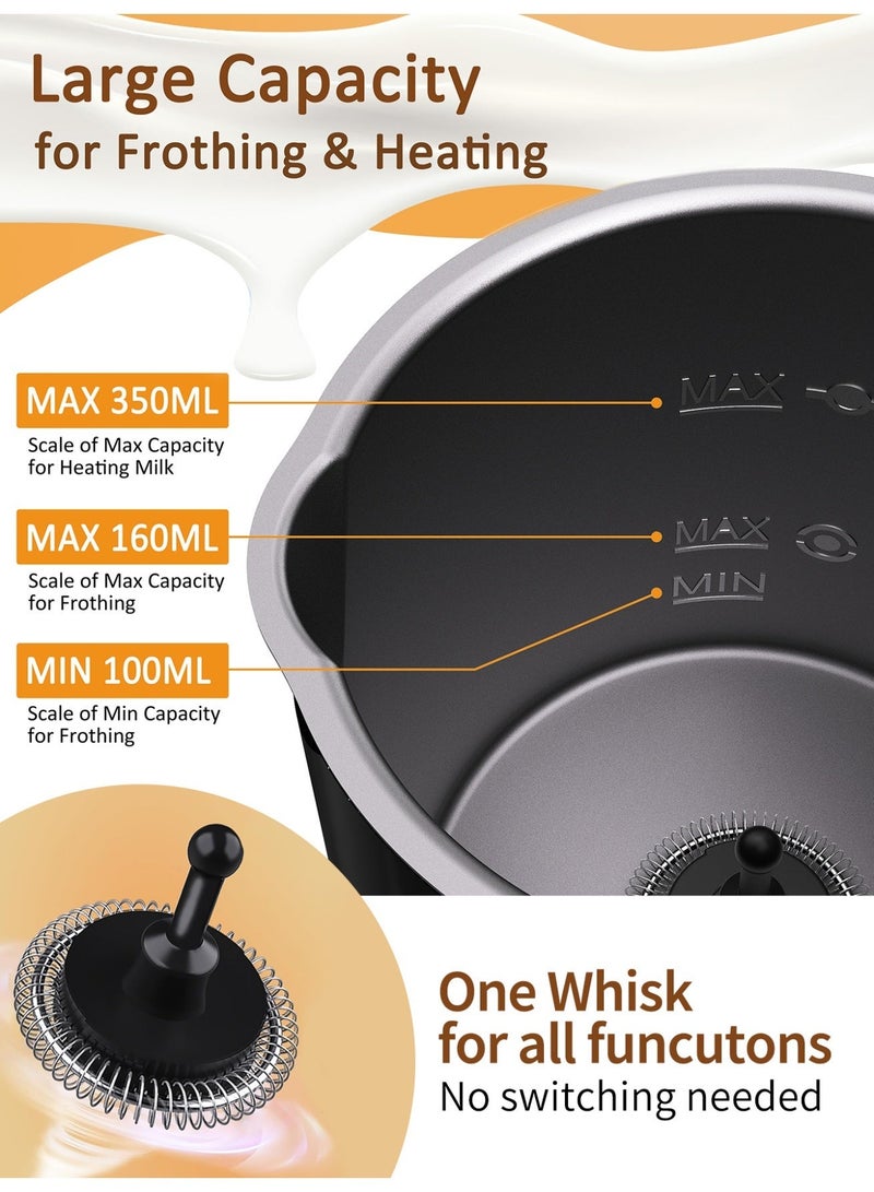 بريتيل Brutelle 5in1 صانع رغوة الحليب الكهربائي متعدد الوظائف صانع رغوة الحليب الساخن البارد 400 وات جهاز تسخين الحليب الهادئ التلقائي للكابتشينو والشوكولاتة الساخنة - Image 4