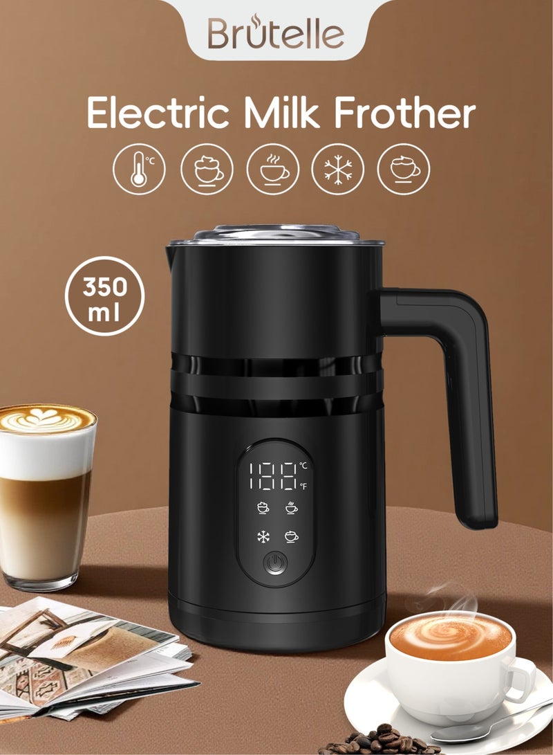 بريتيل Brutelle 5in1 صانع رغوة الحليب الكهربائي متعدد الوظائف صانع رغوة الحليب الساخن البارد 400 وات جهاز تسخين الحليب الهادئ التلقائي للكابتشينو والشوكولاتة الساخنة - Image 1