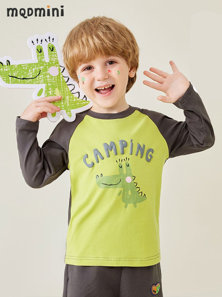 Mqdmini Children'S Clothing Spring New Children'S T-Shirt Cartoon Animal Boys Long Sleeve T-Shirt Girls Top Base Shirt - Image 3
