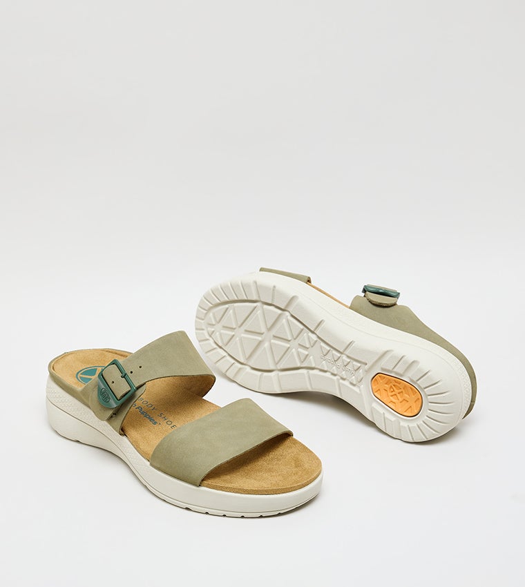 HUSH PUPPIES Women's Green Flat Sandals - Image 5