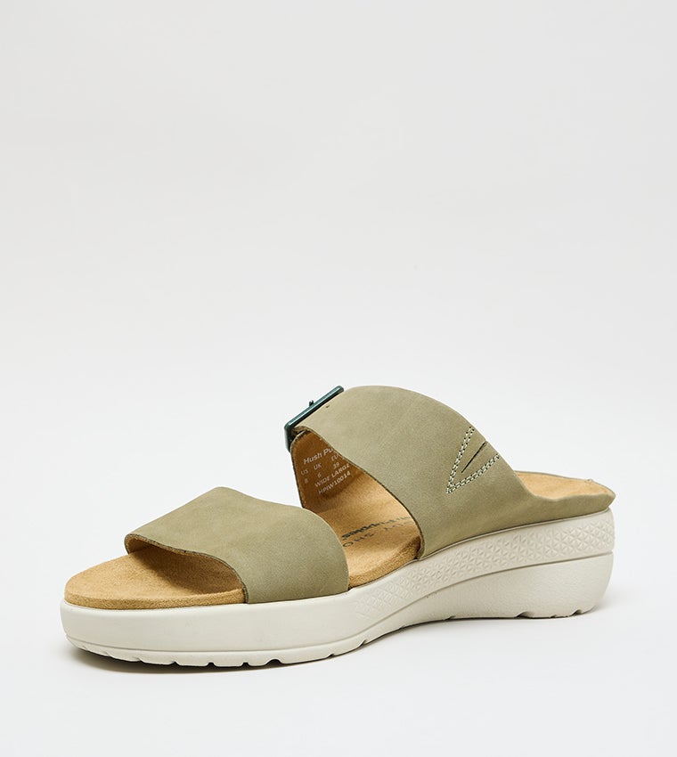 HUSH PUPPIES Women's Green Flat Sandals - Image 2
