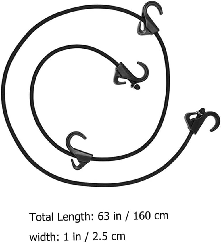 Elastic Bungee Cord with Hooks, Outdoor Camping Luggage Strap, Wear-Resistant Stretch Rope for Securing Gear and Tarp Binding - Image 2
