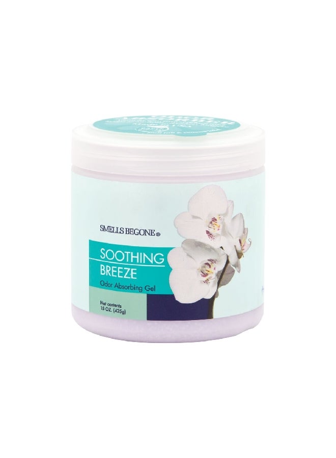 Smells Begone Soothing Breeze Odor Absorbing Home Air Freshener Gel White 425g 50116 - Image 1