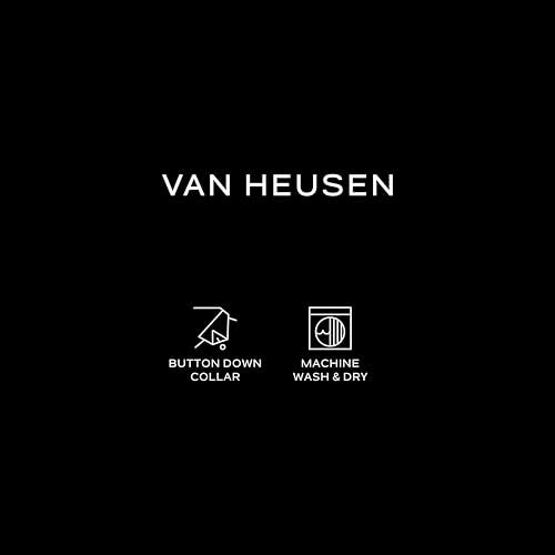 Van Heusen Regular Fit Twill Solid Button Down Collar Dress Shirt, Navy, XX-Large - Image 5