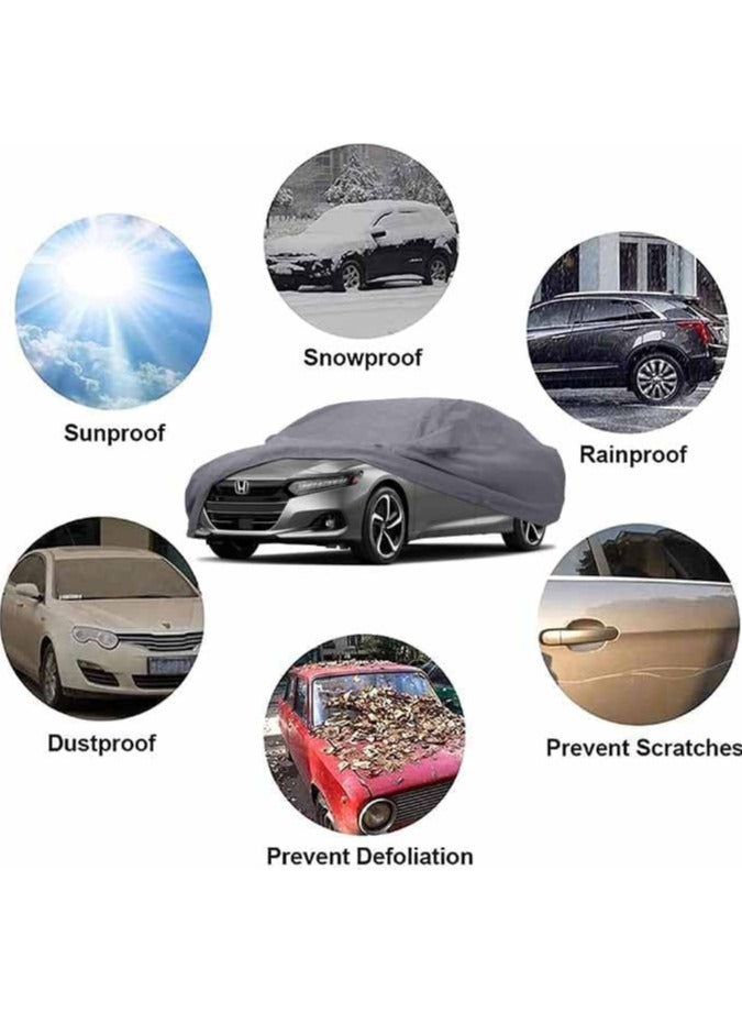 fenex Product image Fenex Car Cover [XLarge] – All-Weather Protection | Waterproof, UV-Resistant, Dustproof, Breathable | Indoor/Outdoor Use | Door Zipper & Mirror Pockets | Fits Sedan cars (533 × 177 × 121 cm) - Image 3