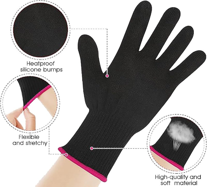 MITCMOLARD Heat Resistant Gloves for Hair Styling, Dryer - Image 3