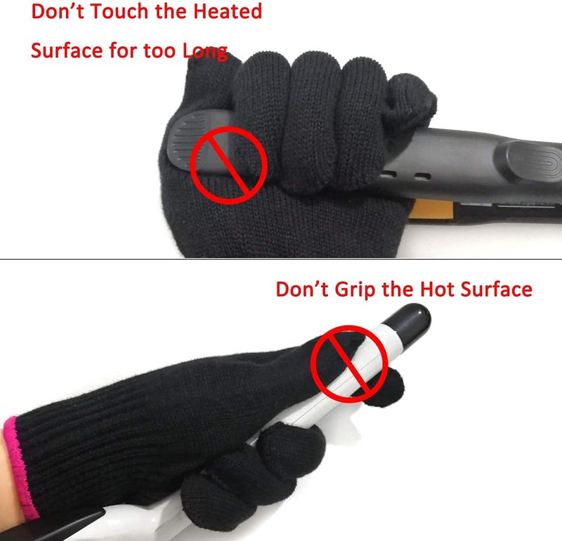 MITCMOLARD Heat Resistant Gloves for Hair Styling, Dryer - Image 5