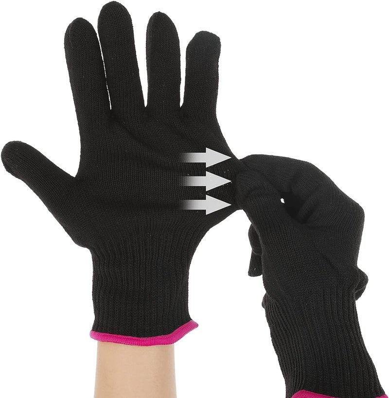 MITCMOLARD Heat Resistant Gloves for Hair Styling, Dryer - Image 4