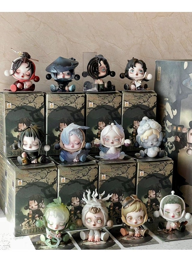 Bubble Mart Domestic Edition Blind Box Front Of Court Ink Plum Blind Box Hand-held Doll Toy Accompanying Gift Car Decoration Gift-Specifications:There Will Be Duplicates In The 12 Hatsune Series  - Image 1
