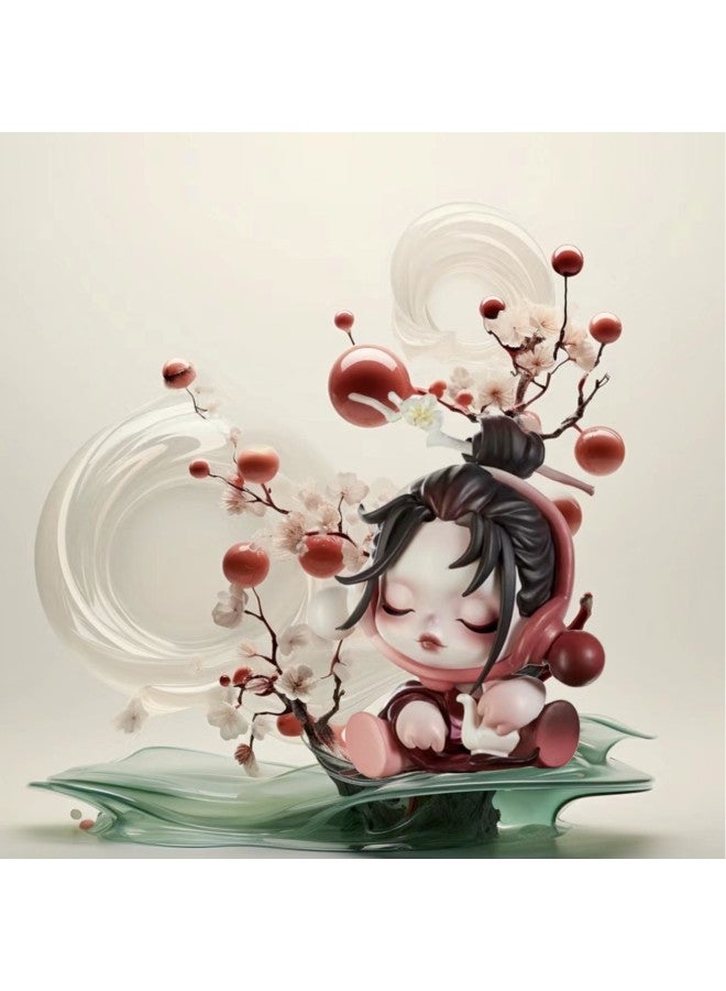 Bubble Mart Domestic Edition Blind Box Front Of Court Ink Plum Blind Box Hand-held Doll Toy Accompanying Gift Car Decoration Gift-Specifications:There Will Be Duplicates In The 12 Hatsune Series  - Image 4