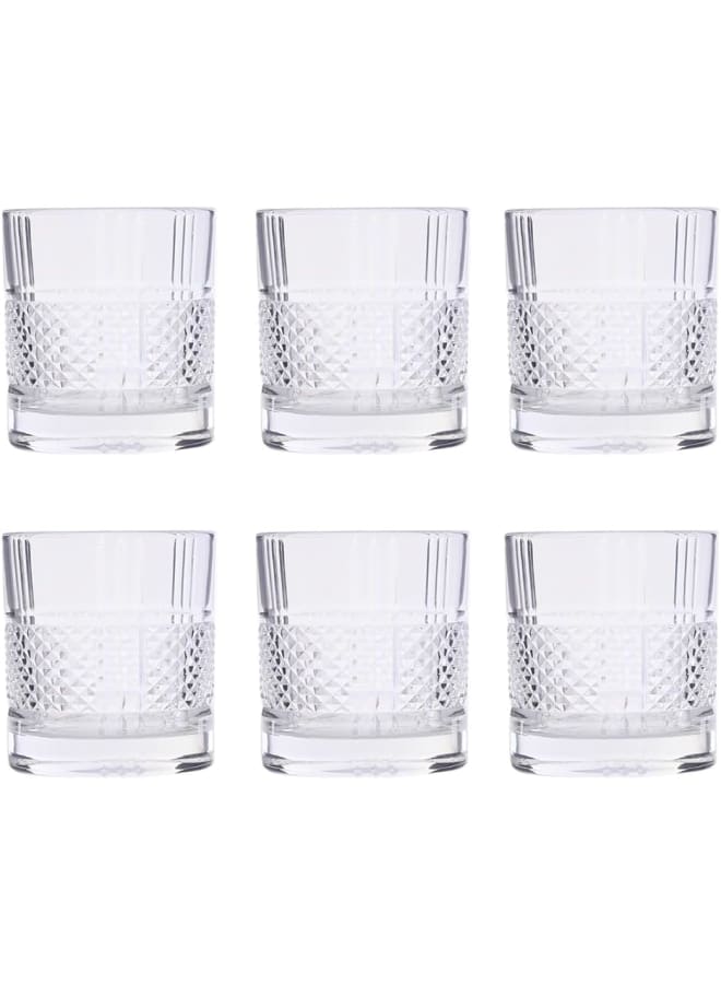 فيديفي مجموعة أكواب كوكتيل زجاجية شفافة من فيديفي بريزما، سعة 300 مل، مكونة من 6 قطع - Image 1