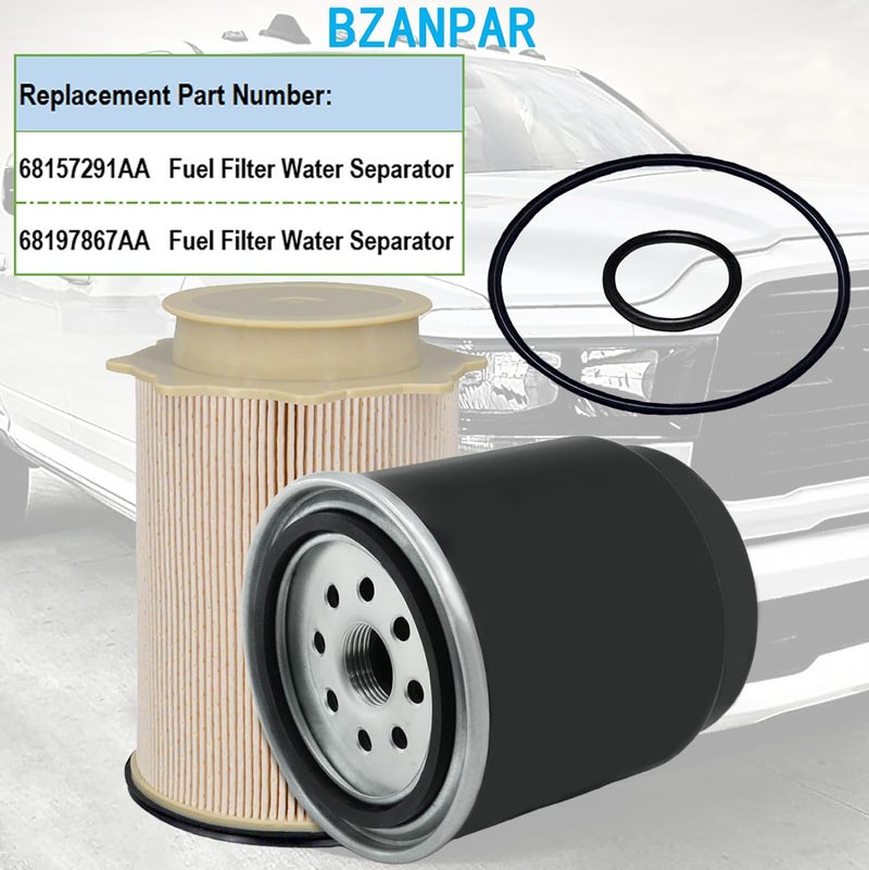 BZANPAR Fuel Filter Water Separator Set for Dodge Ram 2500 3500 4500 5500 6.7L Cummins Turbo Diesel Engines (2013-2018) - Image 4