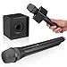 JOINPAYA Fake Microphone Props for Kids Plastic Microphone Toy with Flags Square Cube Station Pretend Play Mic Prop for Karaoke Interview Reporter Host Party Accessory - Image 2