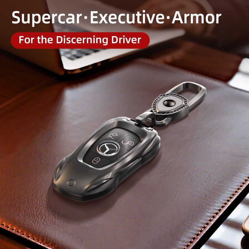 saxsion for Benz CLS CLA CLK AMG CLK GLC GLE GLS SLK ML SL SLK A B C E R S G Smart Remote Key Case Shell (Classic Blackï¼Œfor Benz-B) - Image 4