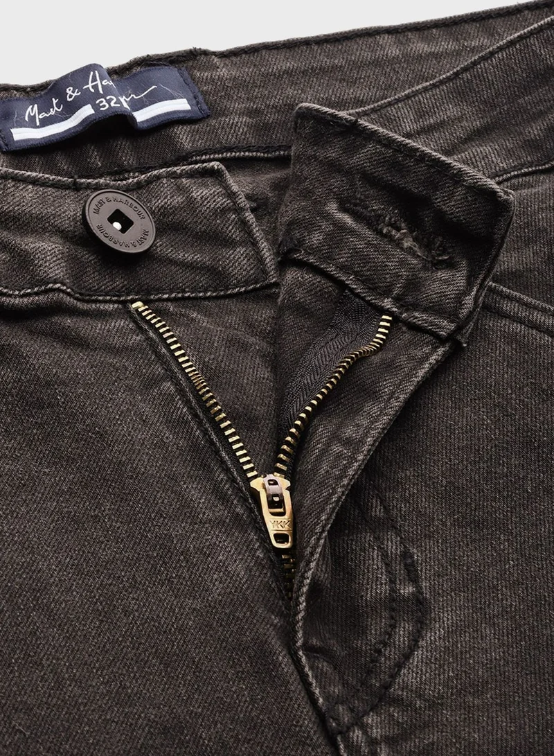 Mast & Harbour Mid Wash Slim Fit Jeans