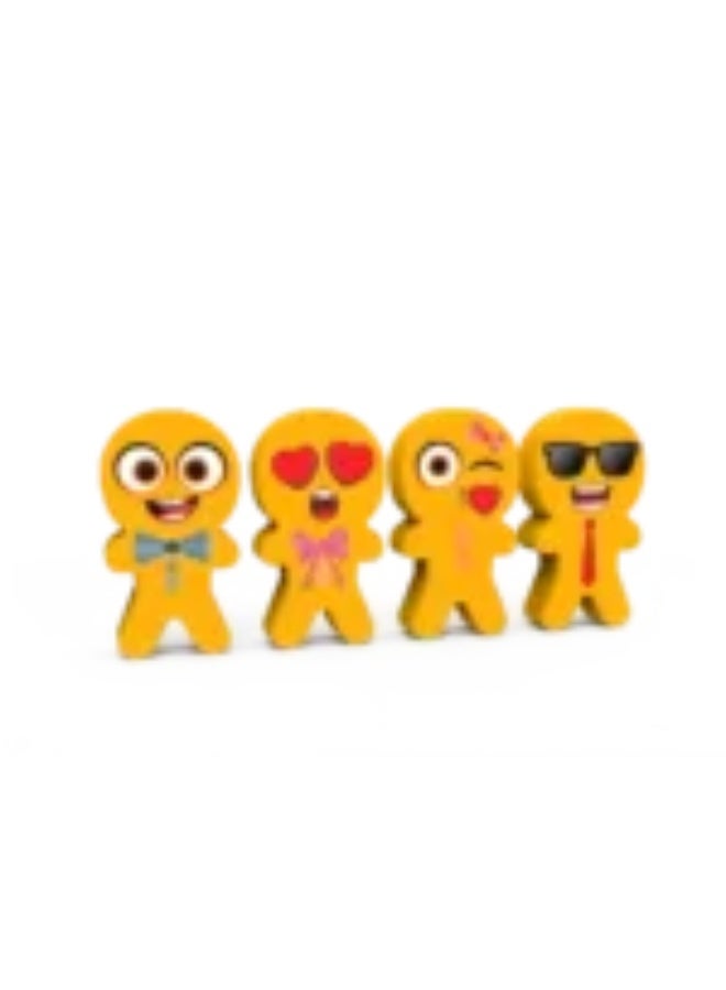 Silka Funny Face Emoji Erasers for Kids and Students – Fun Cartoon-Style Erasers for School and Office – Yellow Cartoon Characters and Creative, Humorous Shapes – Value Pack (36 Pieces) – Silka Funny Face Eraser Box - Image 2