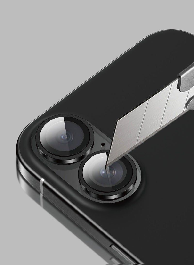 GREEN LION iPhone 16/16 Plus HD Plus Camera Lens / Anti Fingerprint / Anti-Glare Coating / Anti Scratch / Water Resistant / Nano Absorption / HD Clarity / Shatter Protection / Innovative Design - Black - Image 4