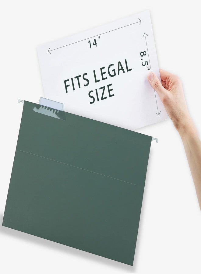 HERKKA Extra Capacity Hanging File Folders, 30 Pack Reinforced Legal Size Hanging Folders with Heavy Duty 2 Inch Expansion, Designed for Bulky Files, Medical Charts, Green - Image 3