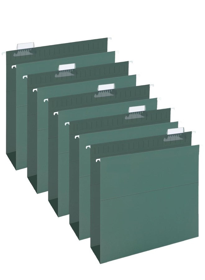 HERKKA Extra Capacity Hanging File Folders, 30 Pack Reinforced Legal Size Hanging Folders with Heavy Duty 2 Inch Expansion, Designed for Bulky Files, Medical Charts, Green - Image 1