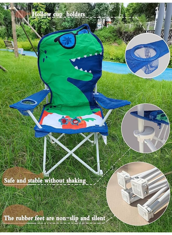 Oasisgalore Portable Foldable Camping Chair for Kids Children 3 10 Beach/Lawn Chair with Cup Holder Tote Bag 60 Kg Capacity  - Image 4
