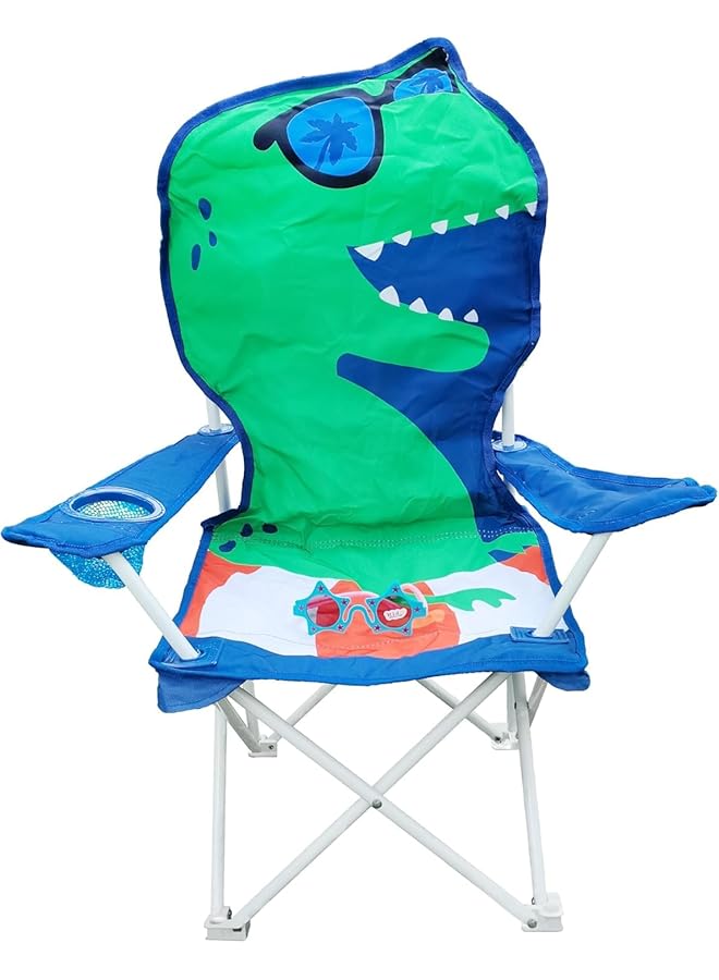 Oasisgalore Portable Foldable Camping Chair for Kids Children 3 10 Beach/Lawn Chair with Cup Holder Tote Bag 60 Kg Capacity  - Image 1