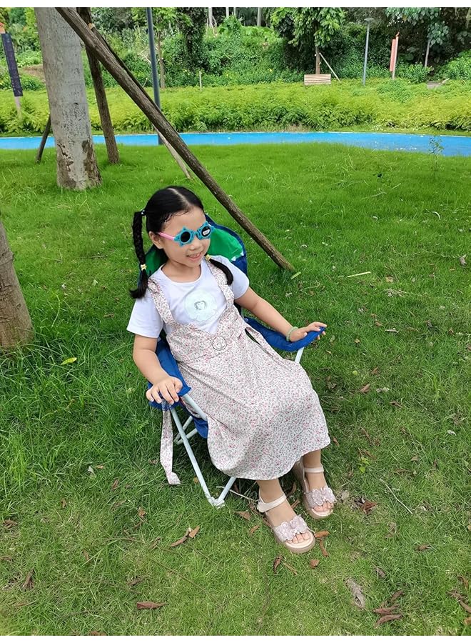 Oasisgalore Portable Foldable Camping Chair for Kids Children 3 10 Beach/Lawn Chair with Cup Holder Tote Bag 60 Kg Capacity  - Image 5