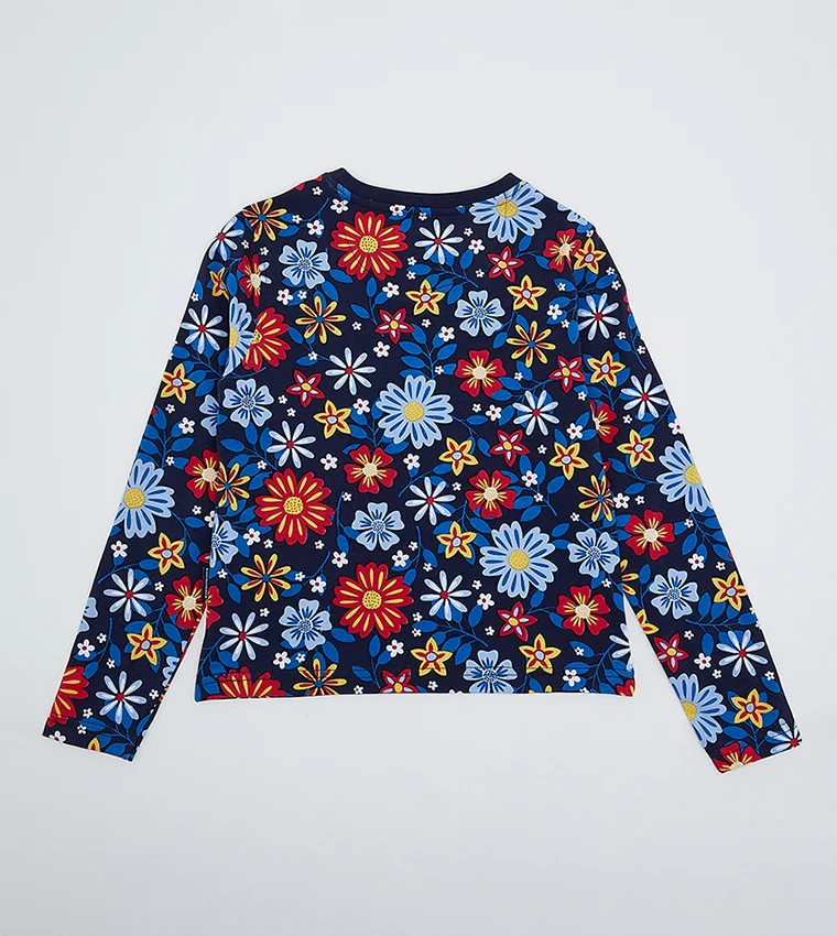 BEVERLY HILLS POLO CLUB  Printed Long Sleeves Crew Neck T-Shirt for Women | Best Price UAE