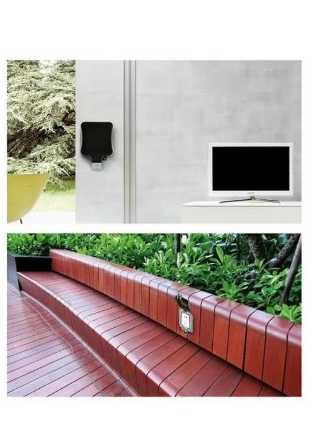 Generic - Electrical Sockets Switching Power Socket Socket With Indicator Light Weatherproof Outdoor Socket Outdoor Socket Waterproofing Ip66 Switched Socket Covers 13a Outdoor Wall Socket  Grey ﻿ - Image 1