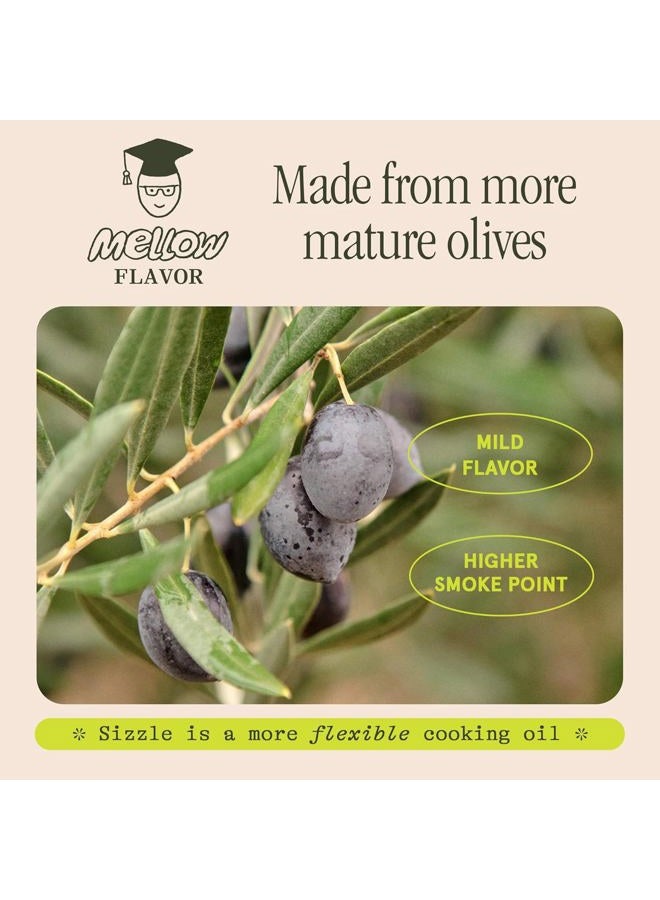 Graza Sizzle Extra Virgin Olive Oil, Cooking Oil - High Polyphenol Peak Harvest EVOO Cooking Oil in a Squeeze Bottle - Single Farm Olives from Spain - 16.9 Fl Oz (500ml) - Image 5