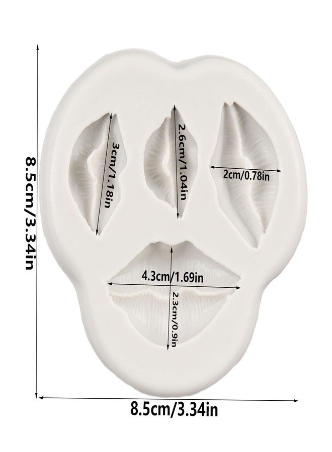 QDMOLDS قالب سيليكون على شكل شفاه من مجموعة QDMOLDS Kiss لتزيين الكيك والكب كيك والشوكولاتة والطين البوليمري وعجينة السكر - Image 2