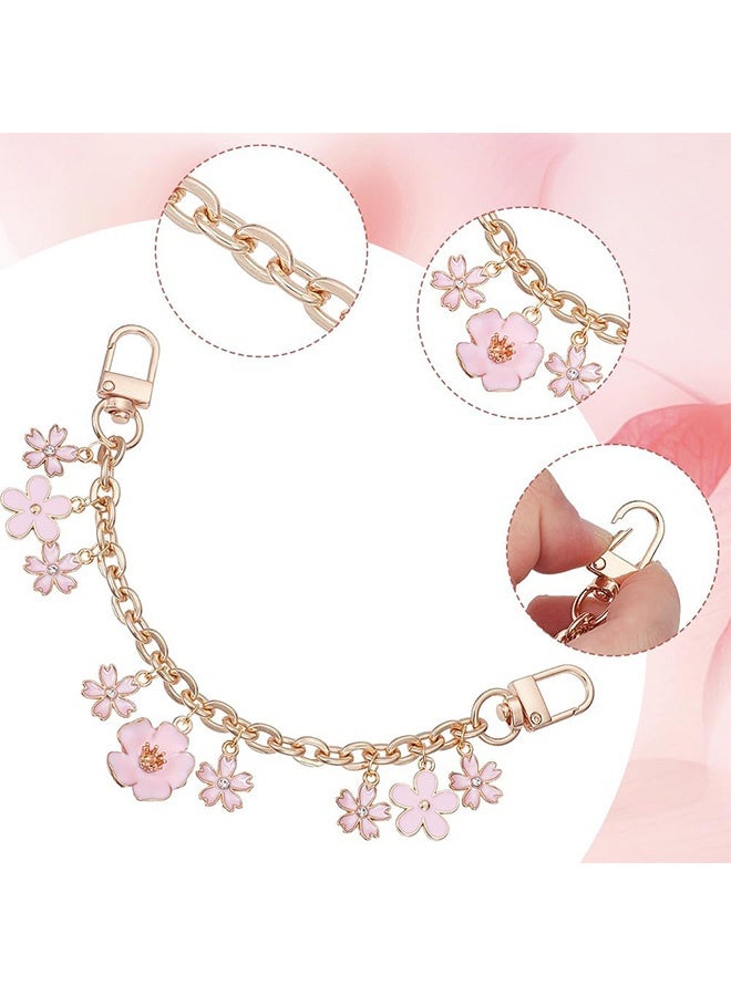 Quantum 2 PCS Purse Replacement Chains, DIY Heavy Chunky Aluminum Metal Chain, Short Chain Straps Enamel Flower Charm Purse Handle Extender Decorative - Image 4