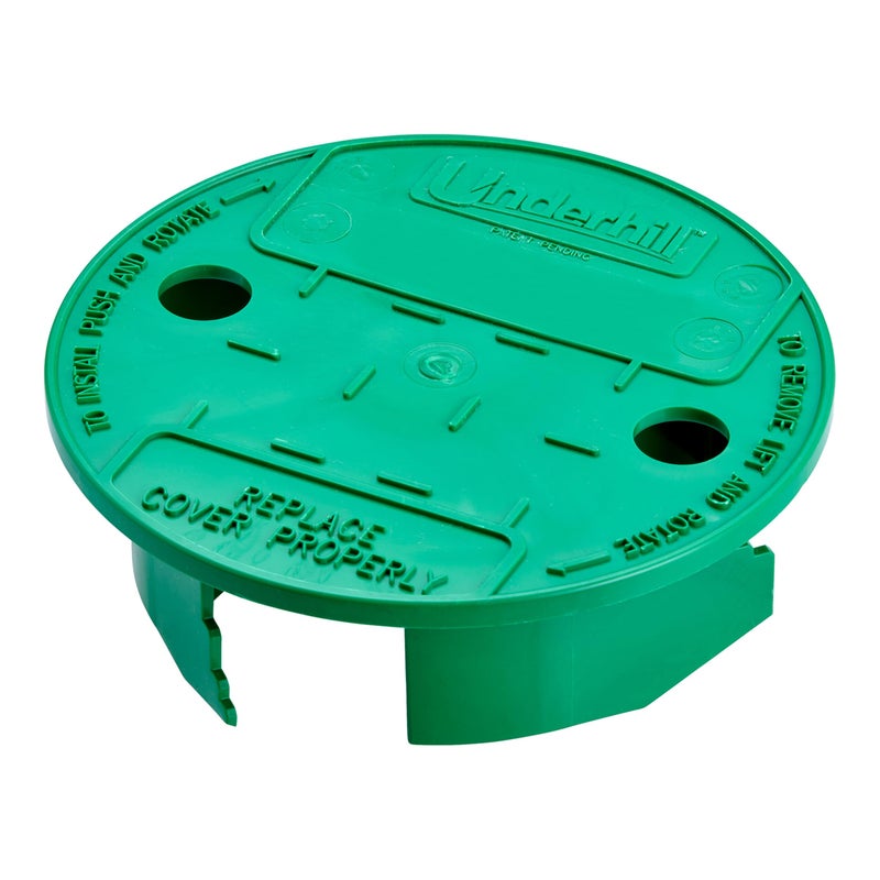 Underhill Sprinkler Valve Round Box Lid VersaLid 6 Inch to 7 Inch Universal Cover for Automatic Irrigation System Green VL6