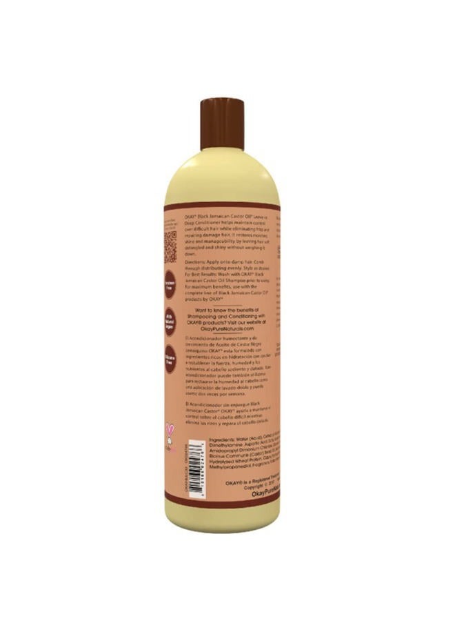 OKAY Black Jamaican Castor Oil | Leave-In Conditioner for All Hair Types| Repair - Moisturize - Grow Healthy Hair | With Argan Oil & Shea Butter | Free of Parabens, Silicones, Sulfates | 33 oz - Image 2